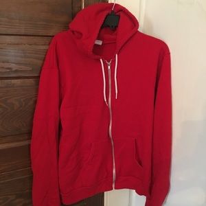 American Apparel Hoodie Red like new Large!!! F497